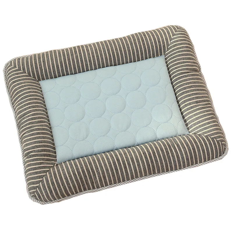 

New cross-border summer cotton striped cool pad car pet cushion Cats Travel Bed Sleep Cushion