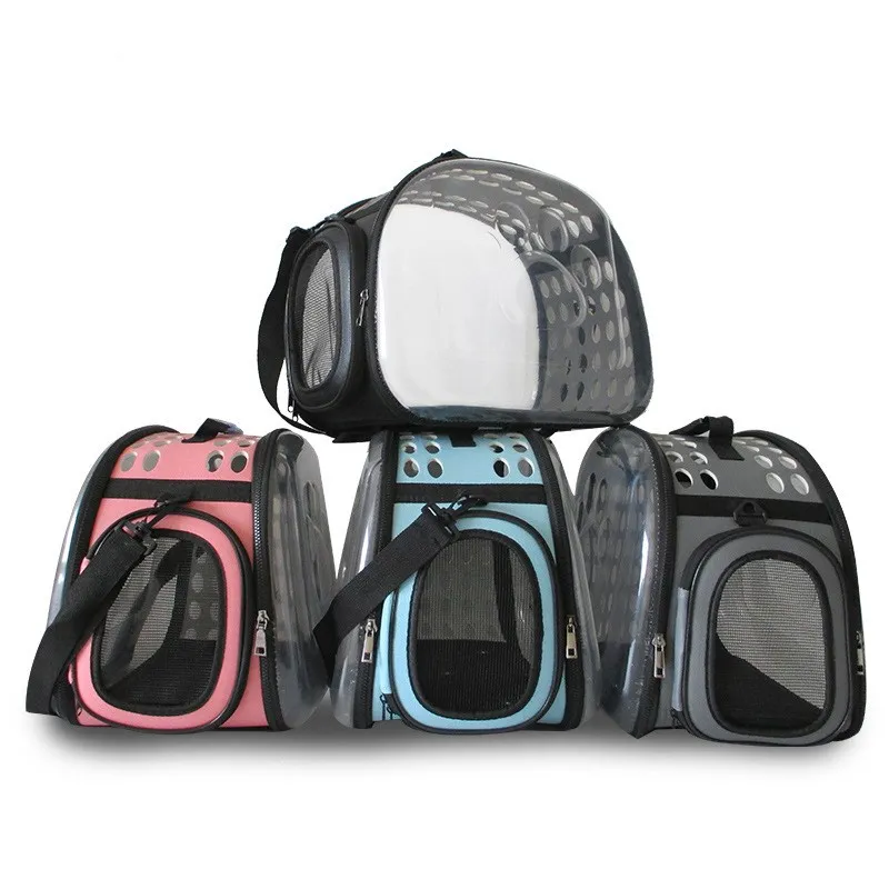 

Collapsible eva puppy carrier bag pet carrier travel bag for pet pets' travel bags for Cats or Small Dogs, Grey blue pink black