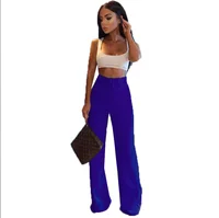 

women casual pants ladies culottes wide leg pant Women's fashion flare leg pants