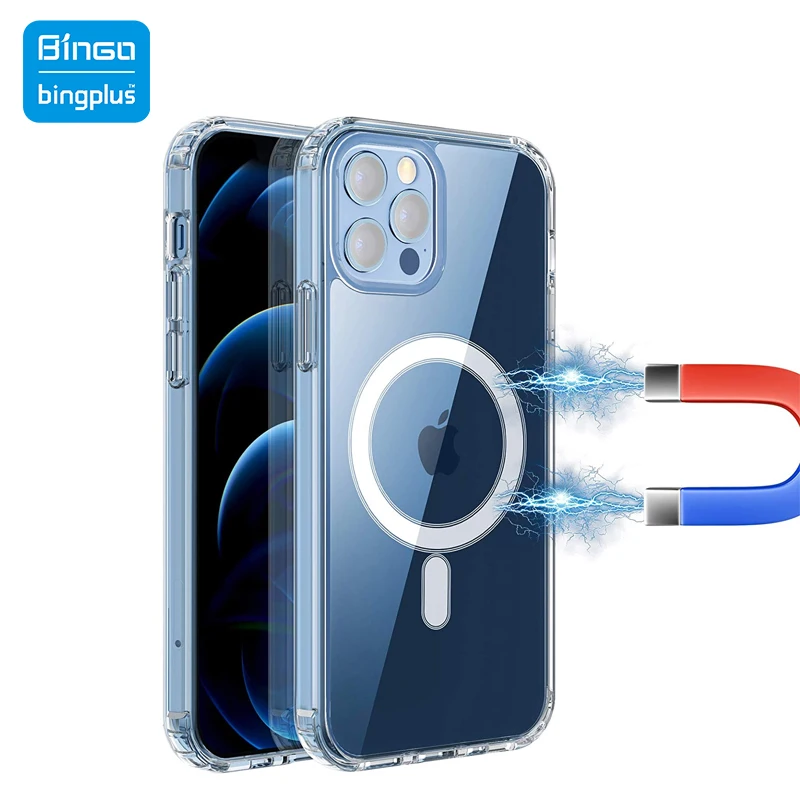 

Clear Mobile Phone Case Wireless Magnetizing Magnetic Silicone Protective Cover For IPhone 12mini/12/12Pro/12Pro Max