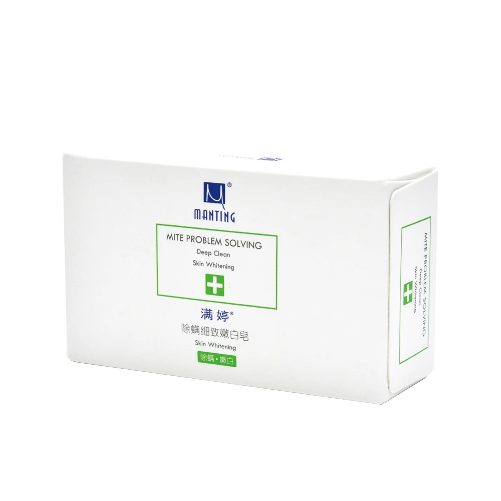 

Free Sample Hot Sell Wholesale Remove Pimples Dark Spots Deeping Cleaning Skin Natural Herbal Soap, White