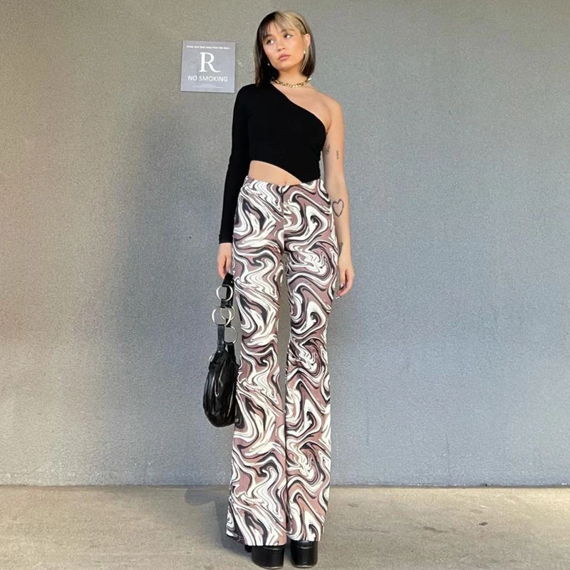

Budhaul R21PT225 Fashion Printed Pants Slim Fit New Arrival 2021 Summer Women's Streetwear Women's Pants, Customized color