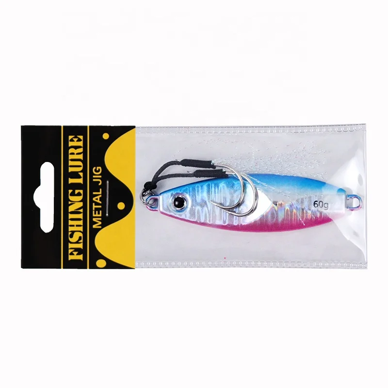 

OEM ODM Anchovies Iron Plate Lead Fish Lead Jig Wobbler Baits Artificial Fishing Lures Fish Metal Jig With Hooks, 5 colors