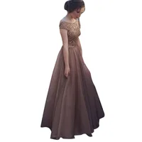 

Women's Romantic And Elegant Off-the-shoulder Backless Luxury Chiffon Party Evening Dress Ladies Bridesmaids Long Dress