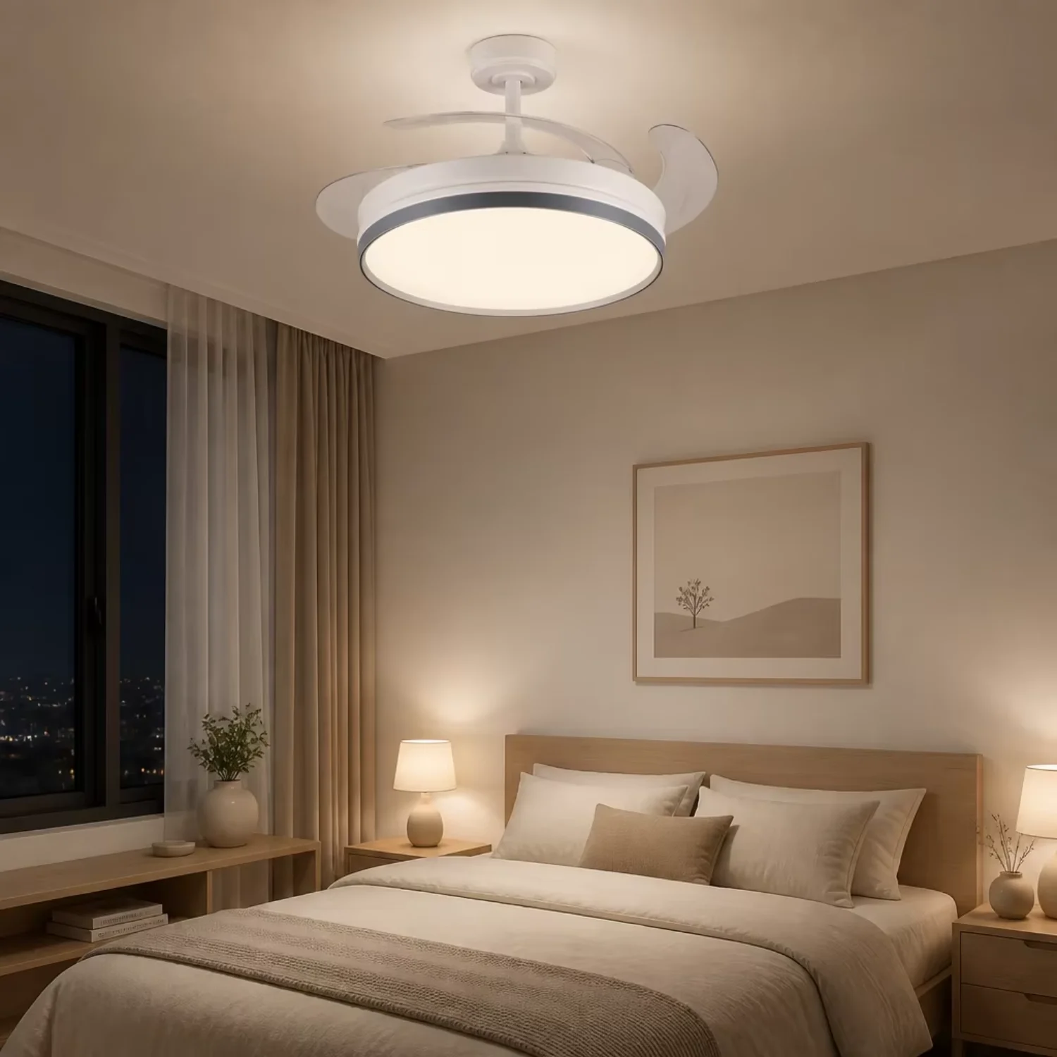Ceiling Fan, LED, Metal+Plastic blades - detail 8