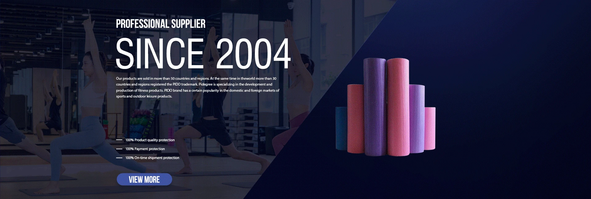 NINGBO PAIDU INDUSTRY CO.,LTD. TPE yoga mat, PU rubber yoga mat