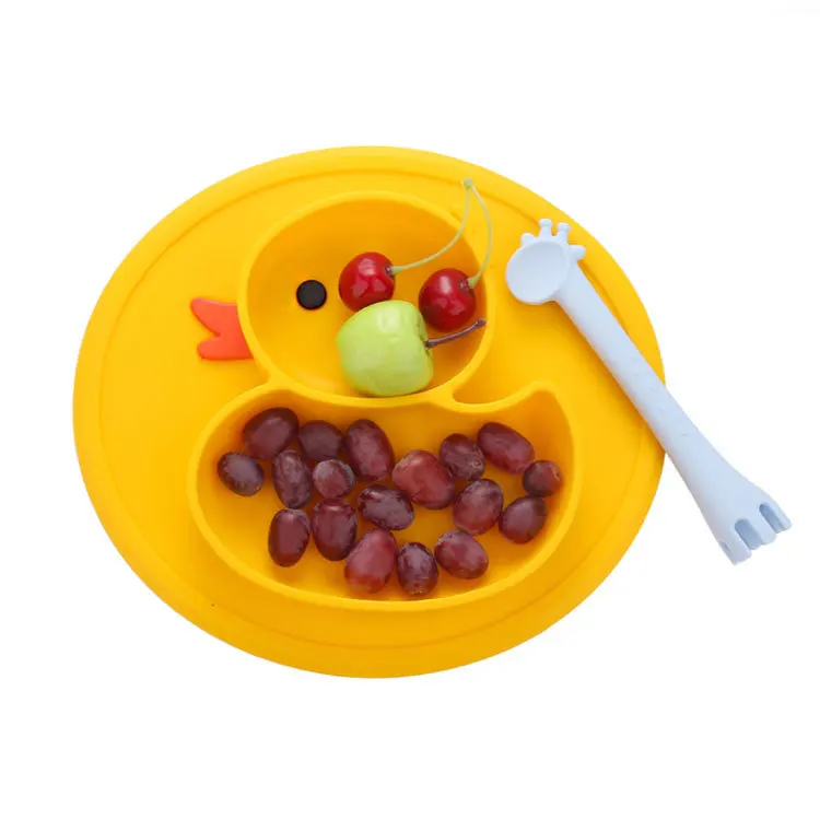 

Factory Manufacture Various Children'S Silicone Dinner Plate Tableware Silicone Multi Grid Plate