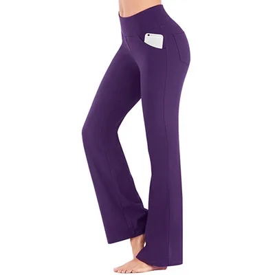 

10% Off New autumn high-waist slim-fit multi-color bell-bottom trousers ladies suit pants stretch leisure sports yoga pants