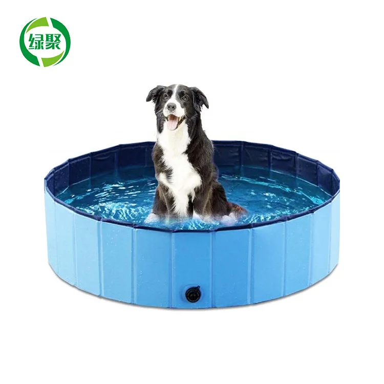 

Size S Pet Dog Pool Diameter 80cm * Height 20cm Pvc Plastic Dog Swimming Pool, Blue/red