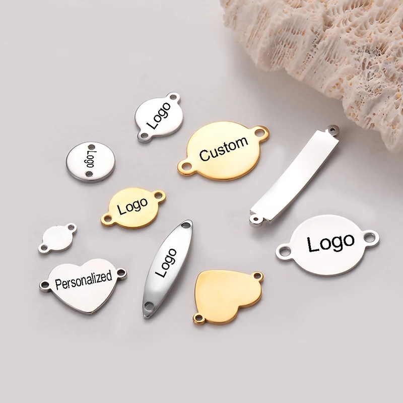 

metal buttons for clothing luggage metal tag gold custom logo metal label for swimwear/handbag, Customized
