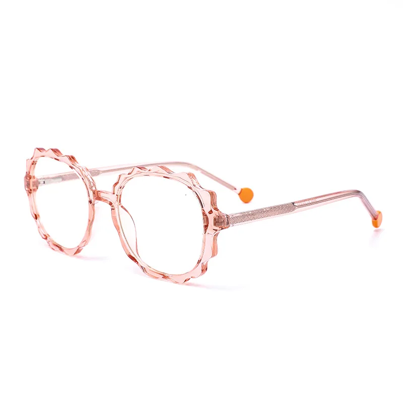 

Fancy Glasses Custom Logo Round Frame Eyeglasses Women Optical Eyewear Fashion Flower High End Glasses, Any colors