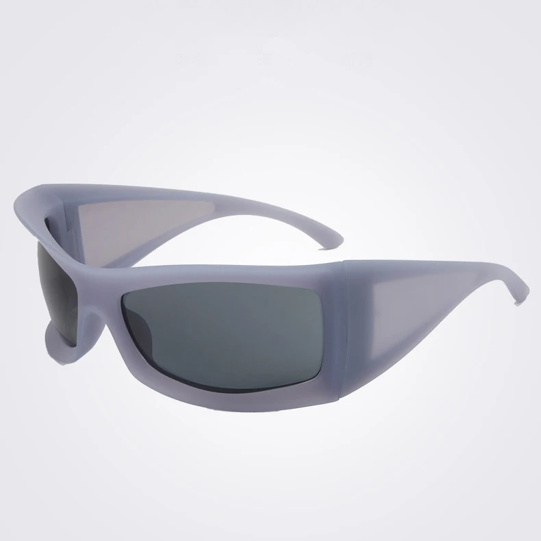 

2023 Fashion Oversized Women Futuristic Wrap Around Sun glasses Men Trendy Steampunk Vintage Sports Y2k Sunglasses Custom Logo
