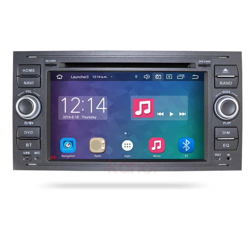 

KANOR 2 din Android 10 Car DVD Player For Ford Focus Mondeo S-Max Galaxy Form Fusion Connect GPS SatNavi Headunit
