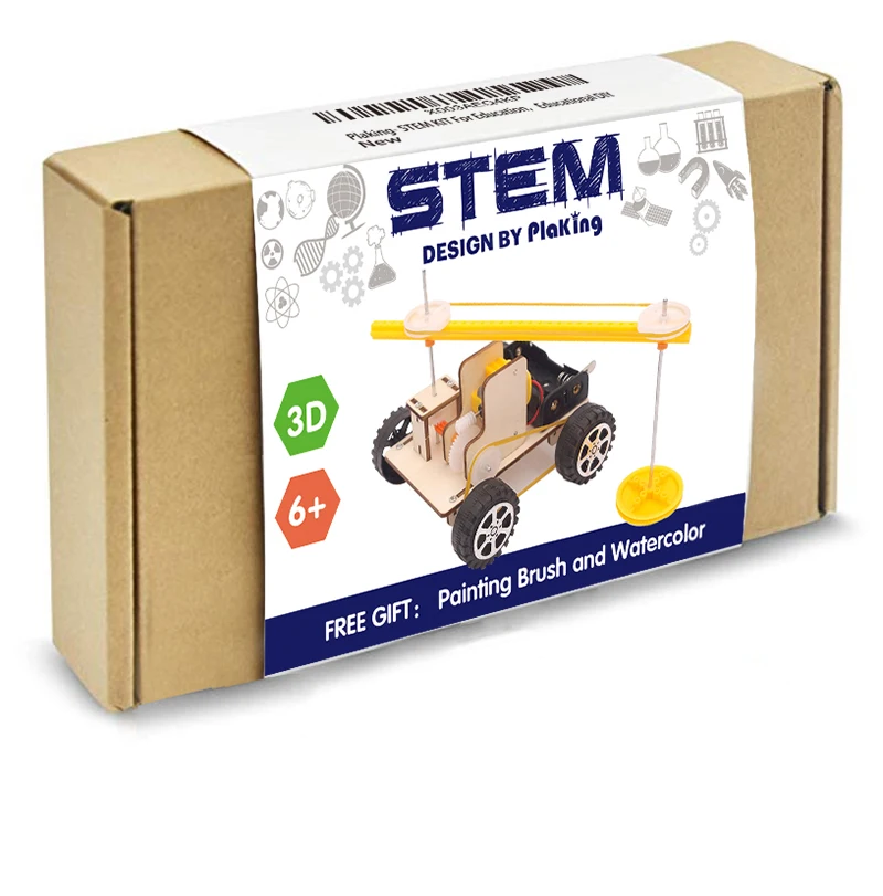 

STEM DIY 3D wooden Sweeping robot Physical Learning Toy Science Experiments Kits,STEM Learning Sets