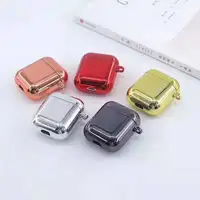 

Glossy Chrome Plating Metallic Skin Hard Plastic Case Cover Bin Shell For AirPods Earphone case