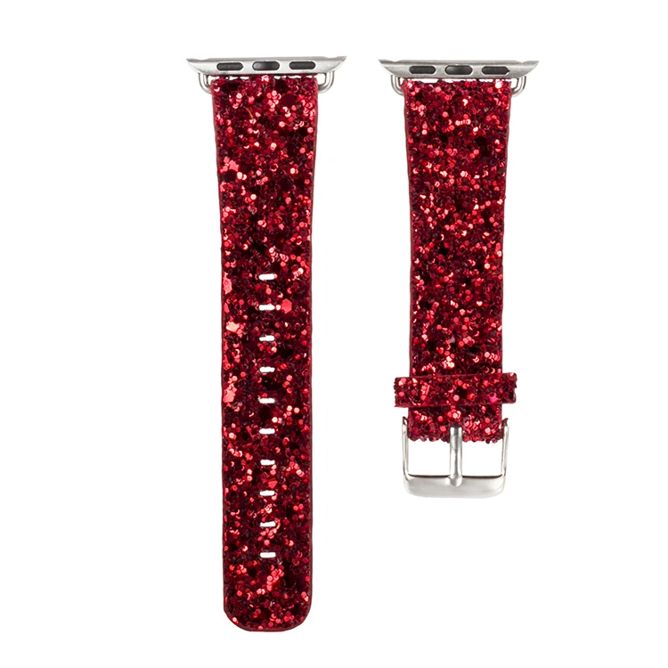 

High popular 38mm 42mm red genuine leather apple band watch band soft high quality leather apple watch band for women, 13colors