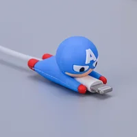 

2019 Cable Bite Cute super man Cable Protector For iphone USB Cable Organizer Chompers Charger Wire Holder Protector