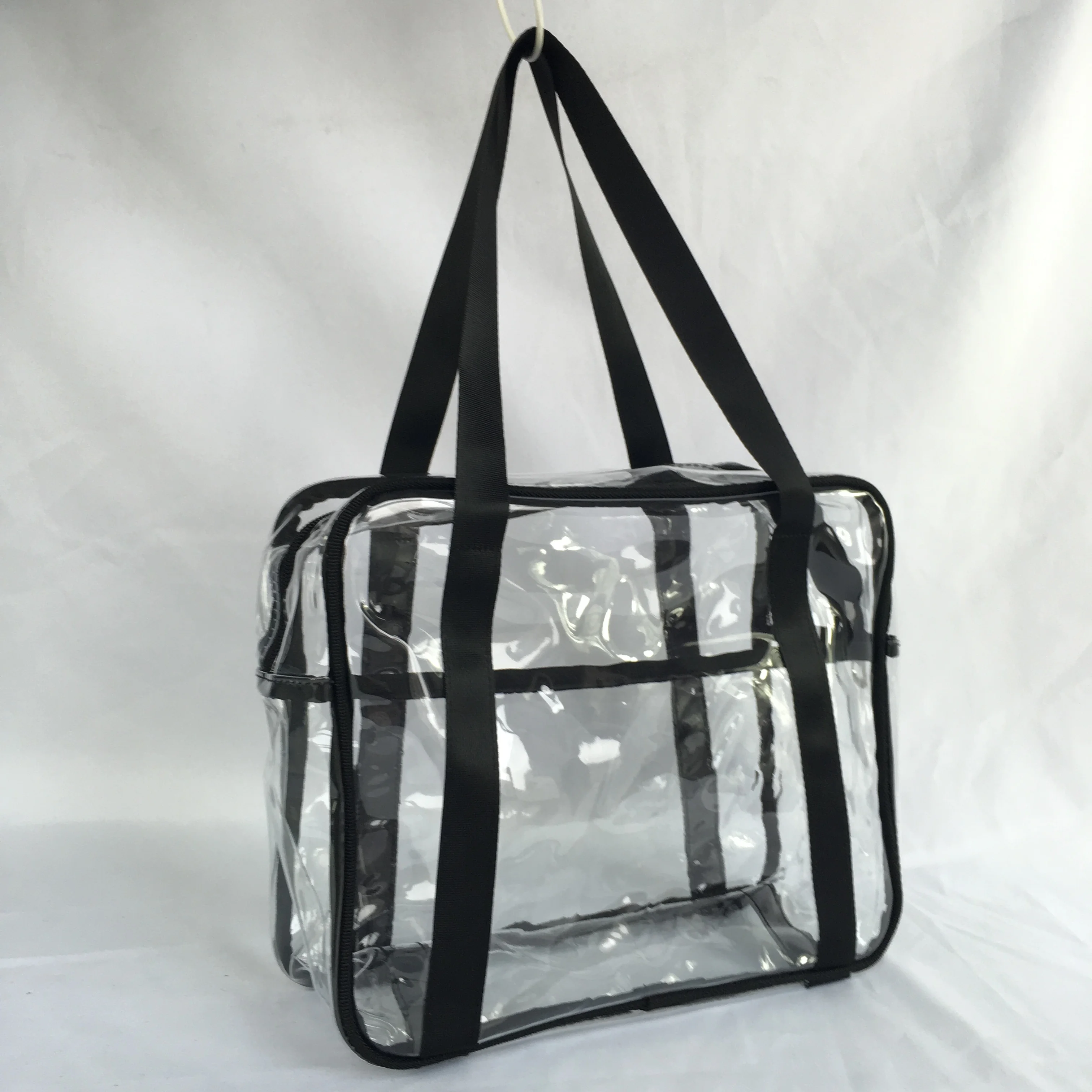 

Alibaba China Supplier Custom PVC Transparent Clear Stadium Bag, Black or as your request