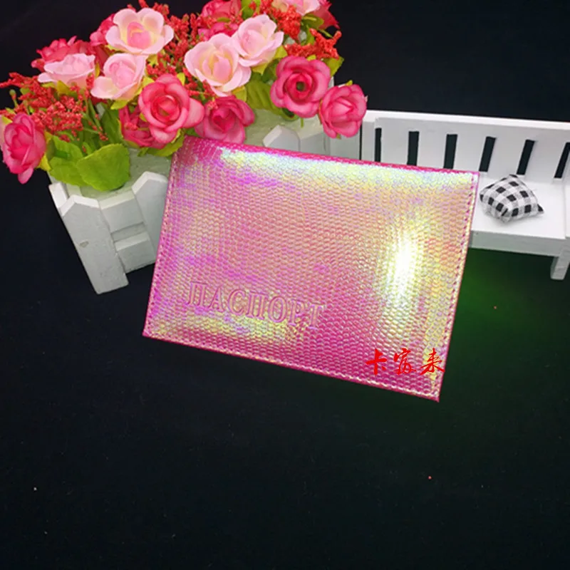 

PU Russia shiny glitter passport holder Travel Passport Holder Cover ID Card Bag Passport Wallet Protective Storage Bag Fashion, As picture