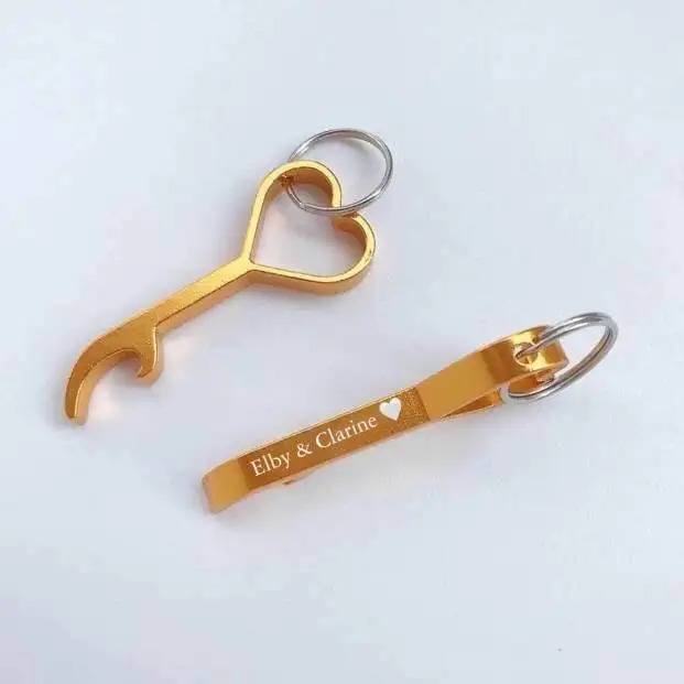 

Hot Sale Customized Portable Elegant Wedding Gift Heart Shaped Love Bottle Opener Keychain Key Ring Bottle Opener, Green,red,silver,blue,yellow