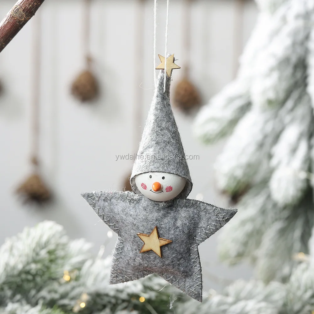 New Christmas Decoration Five-pointed Star Doll Pendant Creative Puppet Doll Small Hanging Tree Pendant