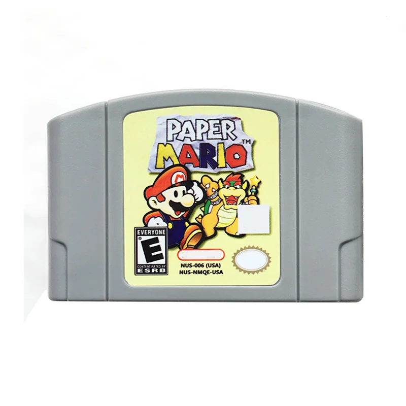 

In Stock USA Version English Language Retro Video Games Cards N64 Games Paper Mario