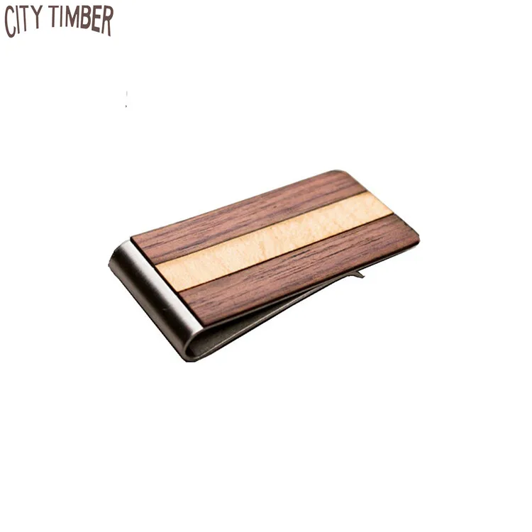 

Groomsmen money clip, Personalized money clip, wood money clip, Natural wood color