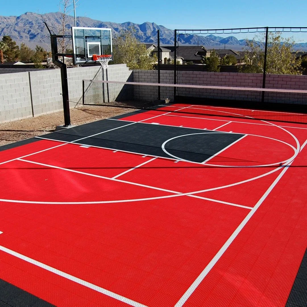 

Multi-functional plastic flooring tiles for basketball court/volleyball/tennis sport court