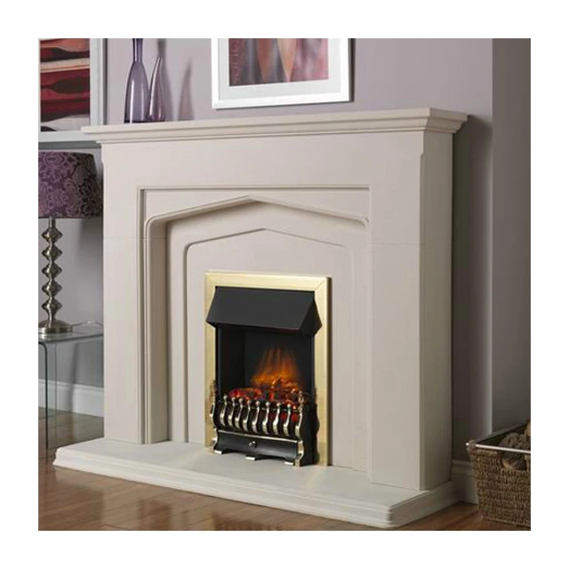 Stone Fire Place White Artificial Marble Fireplace Flames Buy