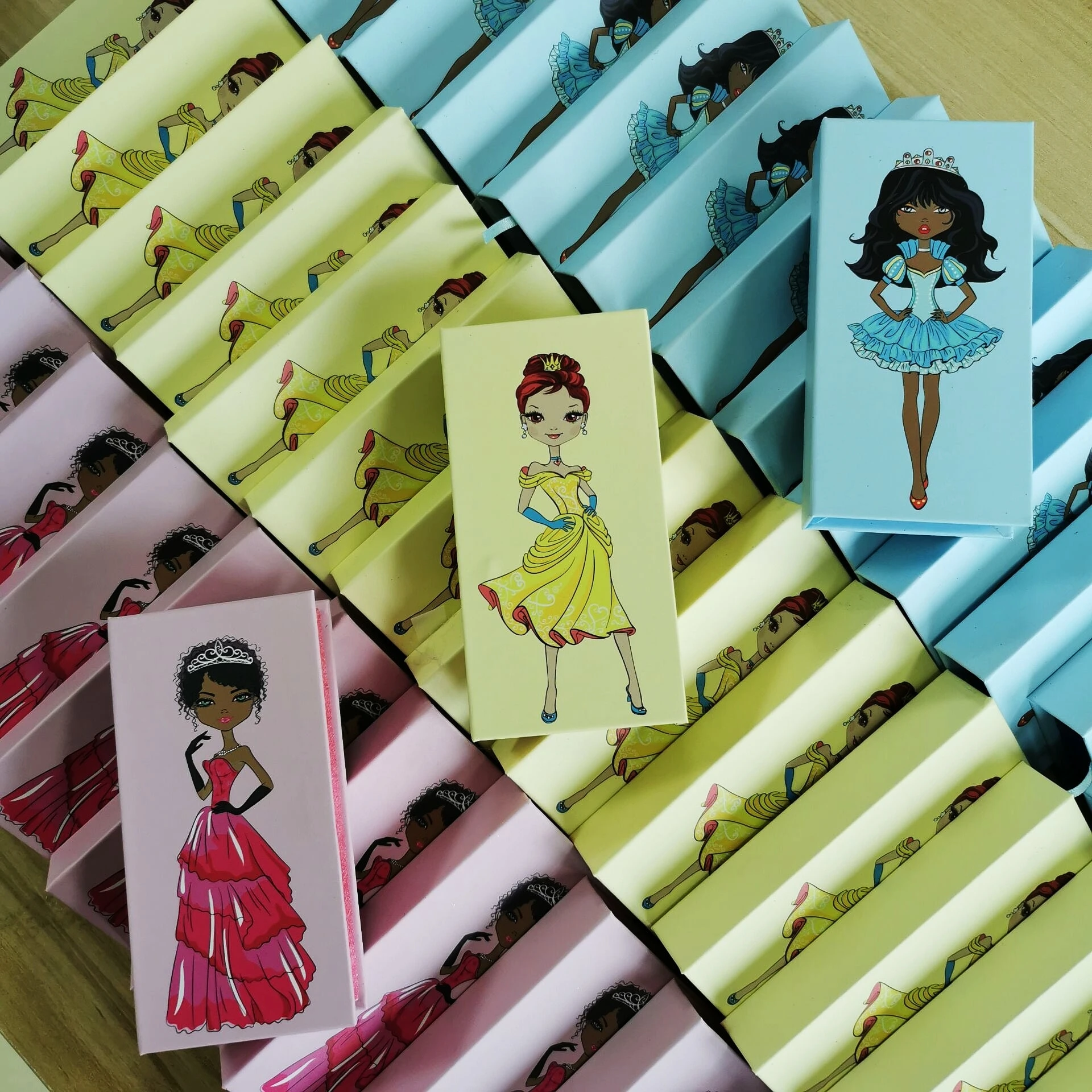 

Custom Empty Packaging Box Private Label Hand Made Strip Eyelash 3d Mink Lashes Cases Eyelash Boxes, Natural black