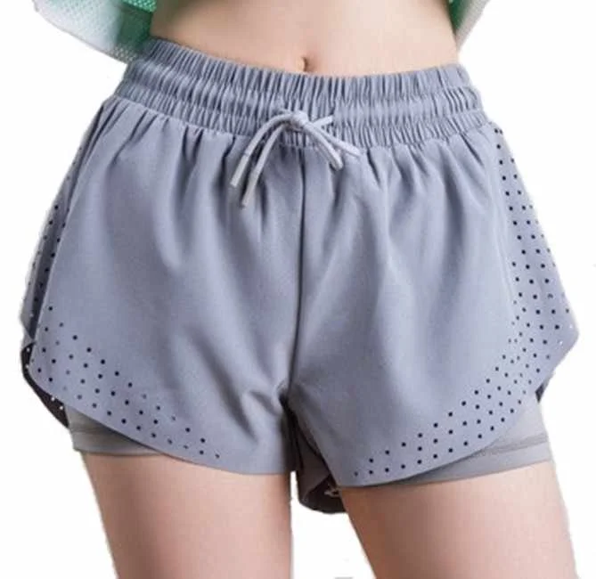 

Air Hole Women Workout Shorts Gym Training Wear Shorts with Drawstring