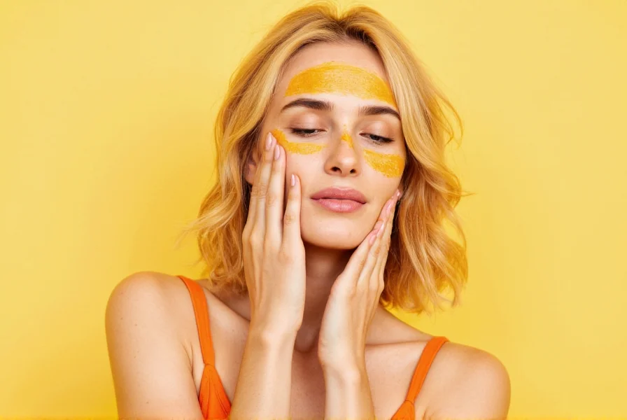 Turmeric powder and fresh turmeric root for skin care applications