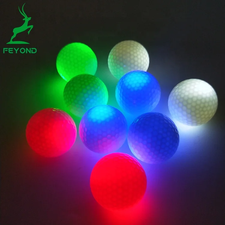

For Outdoor Night Sports Light Up Golf Balls Colored Novelty Funny Night Golf Balls, LED Neon Glow Golf Balls