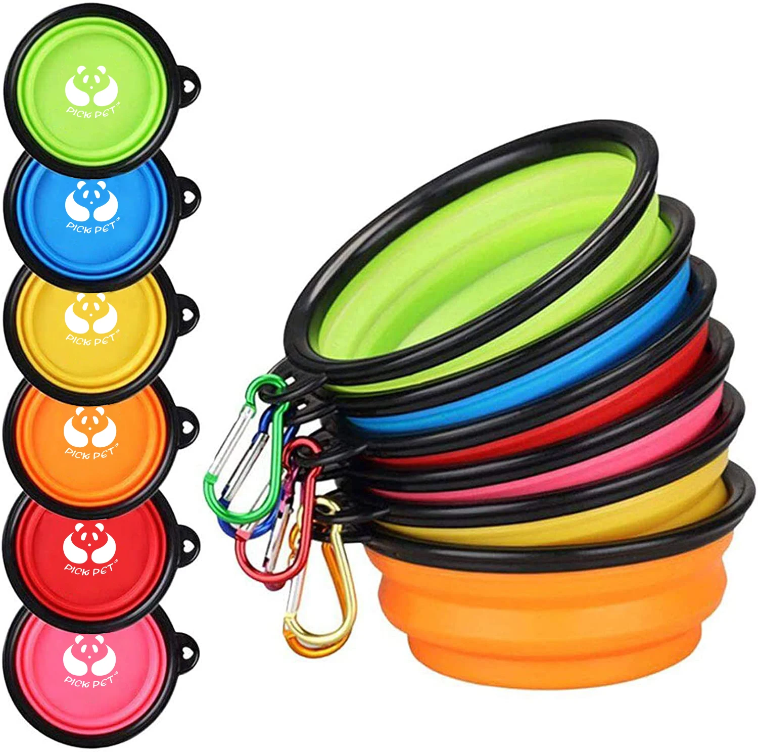 

dropshipping silicone collapsible cup folding bowl for small animal silicone collapsible dog bowls customized travel collapsible
