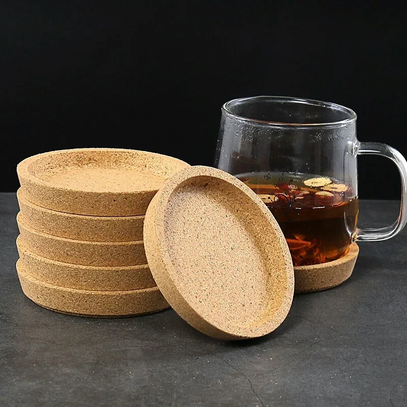 

Hot sell custom cork polishing round edge coasters,cork base coaster,cork wood coaster, Customized