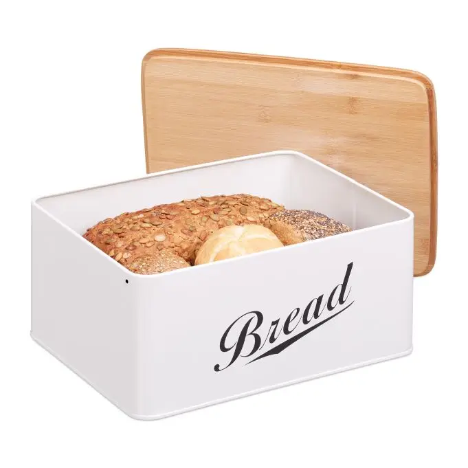 

Newest Hot Sales Galvanized Iron Airtight Metal Food Storage Containers Bread Storage Box, Customized color