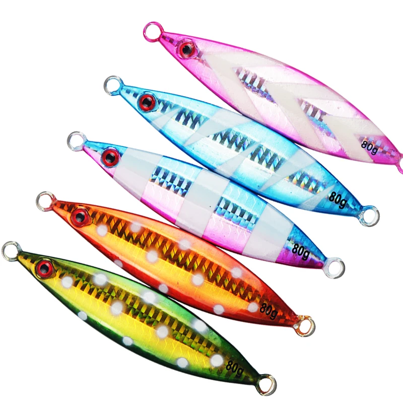 

60g/80g/100g/150g Salt Water Sea Fishing Metal Lures slow jigging Shore Casting Jigging Lure fishing lure hard