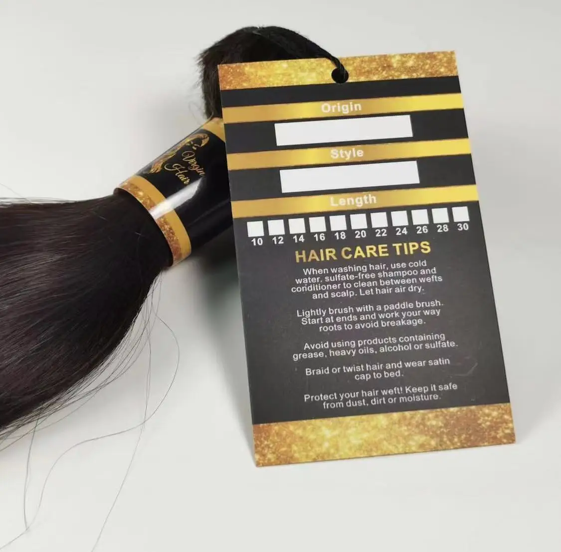 

free logo Custom Logo Virgin Hair extension bundles packaging Wigs Paper Labels Wraps Tags Satin Bags with Logo