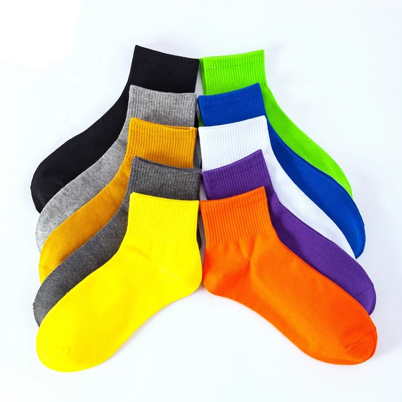 

Summer wholesale men 100% cotton casual sport socks four seasons neutral color ankle socks, Colorful