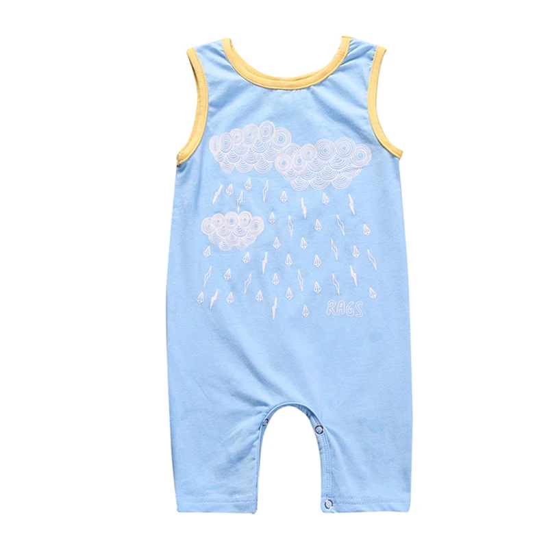 

New Style Toddler Baby Girl Vest Cotton Jumpsuit Rompers Infant Clothes For Girls, Blue clothes for baby girl
