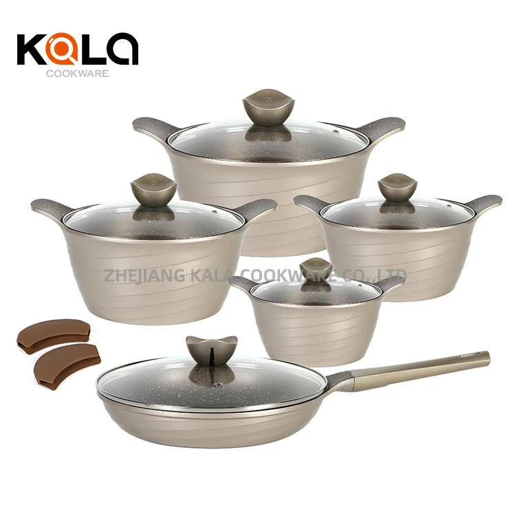 

Granite Cookware Set Non-Stick Aluminum Pots and Pans Good Selling Wholesale Kitchen Cookware Set