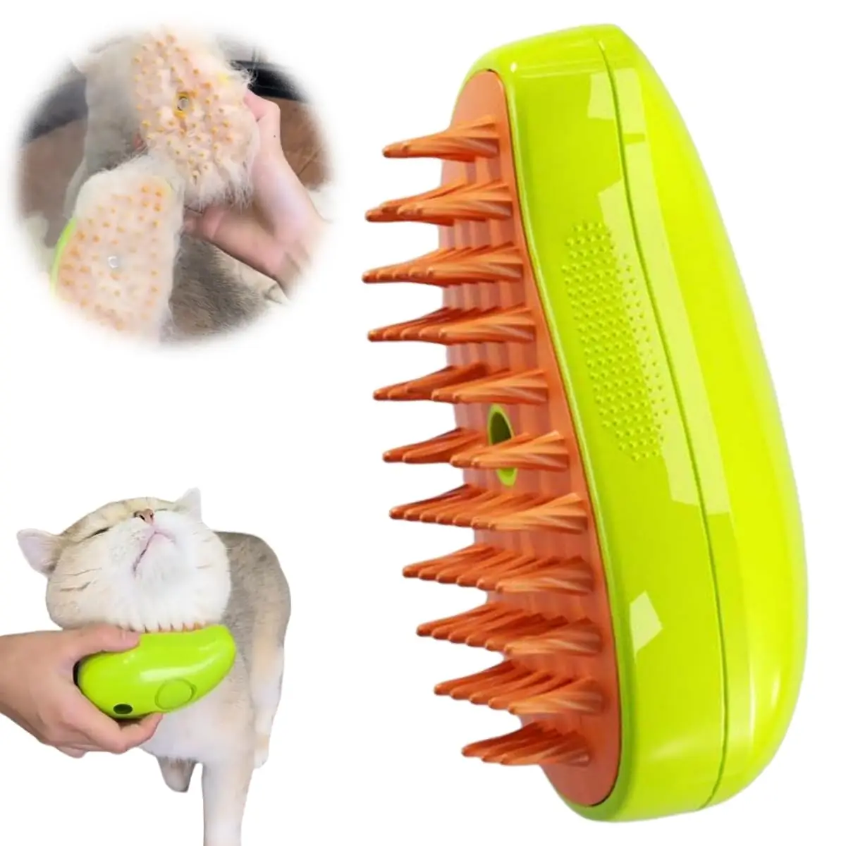 

3 in1 cat steamy brush self cleaning Hair Removal Comb steamer cat grooming brush for Removing Tangled Loosse Hair