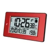 LCD digital wall clock Radio controlled clock temperature clock with calendar display and temperature