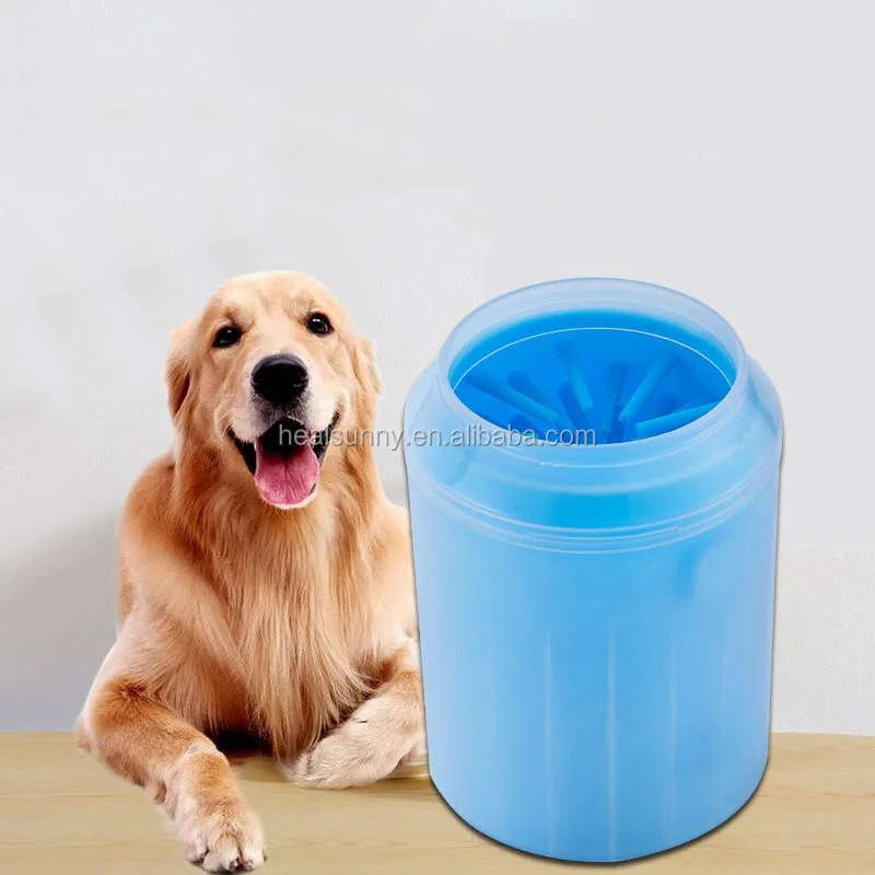 

Hot sale brush pet dog plunger feet washer paw cleaner, Orange/blue/green