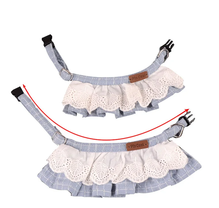 

Cotton Pet Scarf Cute Dog Collar Cat Bib Safe Buckle Dog Pulling Rope Set Teddy Pet Supplies