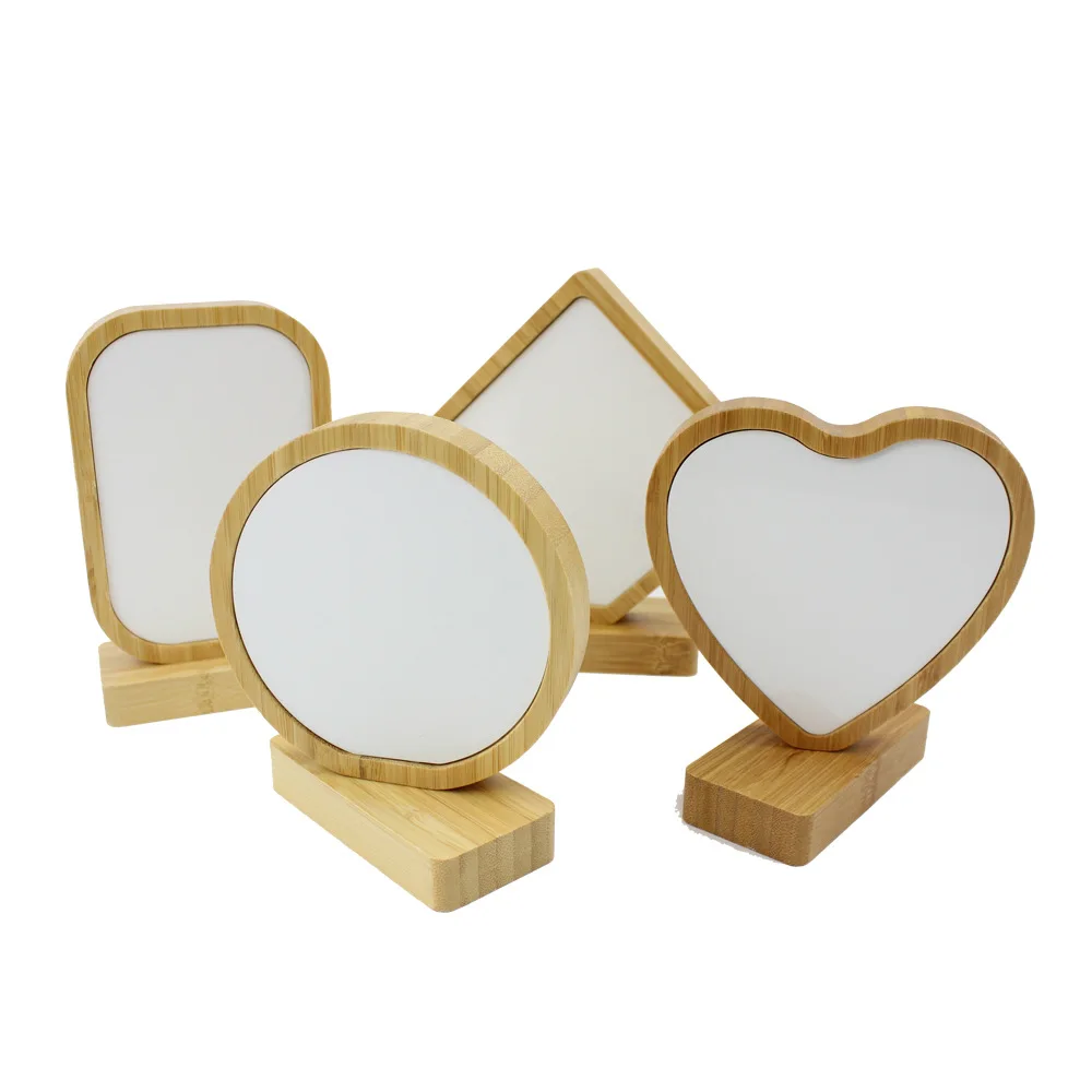 Thermal Sublimation Blank Bamboo Picture Frame Photo Holder Ornate Frames for Print Home Deco Photo Frame for Sublimation Print