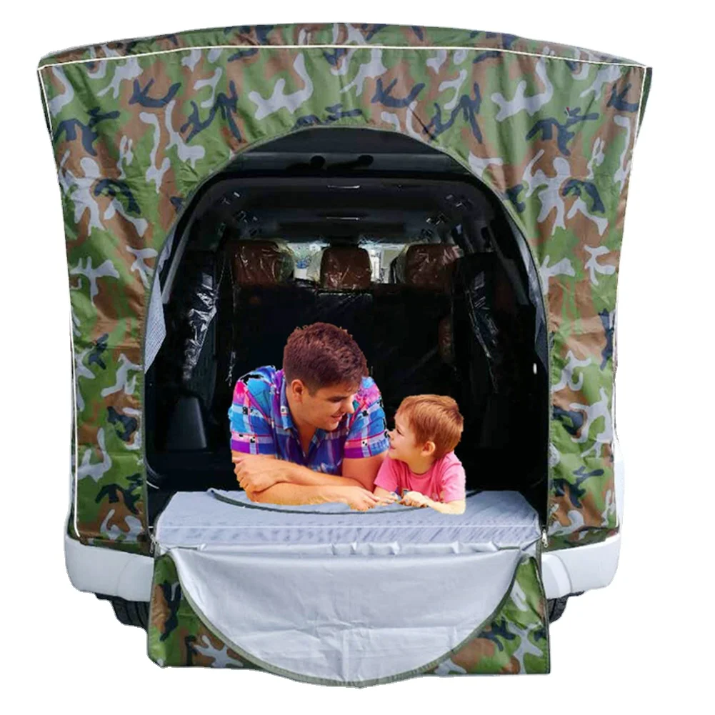 

3 person outdoor safari tourist fishing camping family beach foldable canvas truck tents car roof top suv tailgate tent