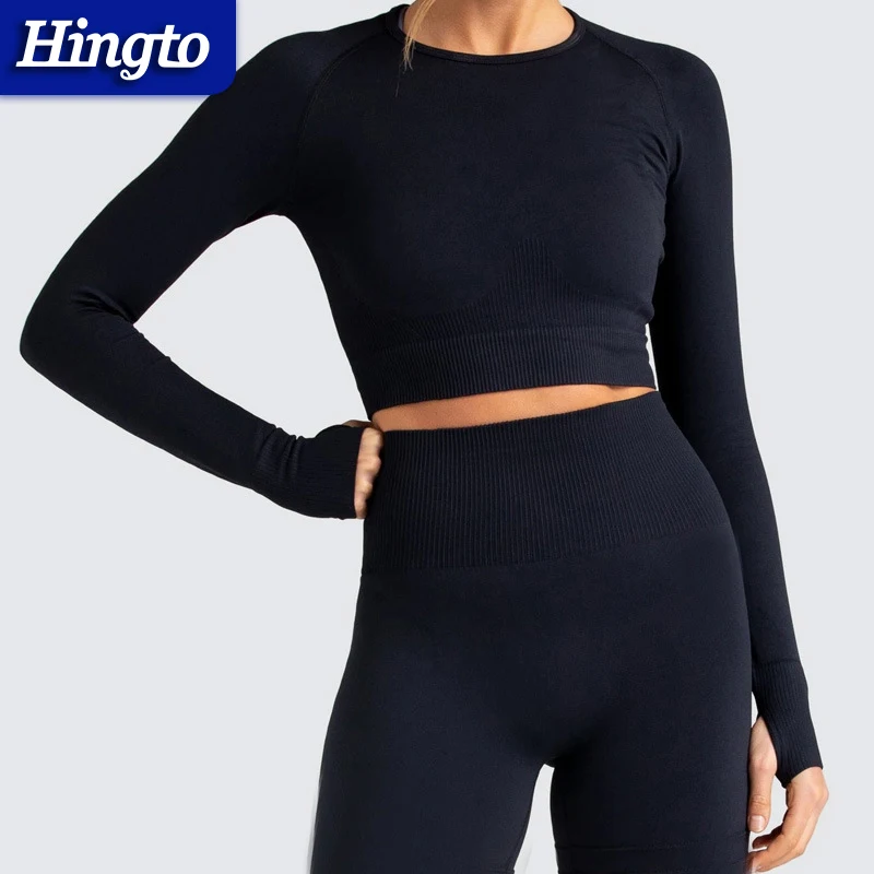 

New Style High Waist Yoga Sets Seamless Push Up Leggings Sport Women Fitness Running Yoga Set 2 Piece Set Womens Tracksuits, Customized colors