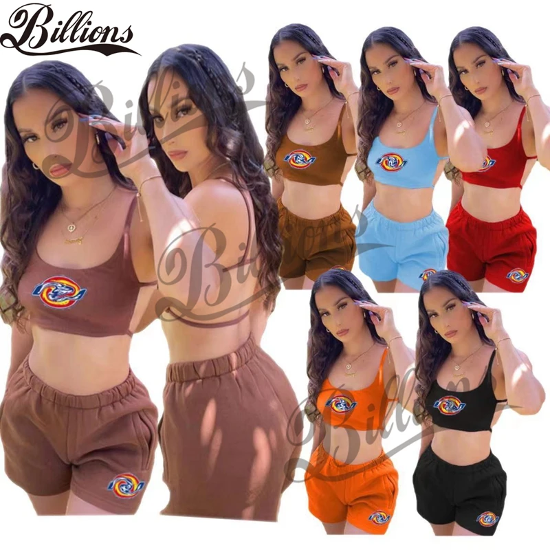 

BL21T1779 Sexy Playsuit Shorts And Tank Top Set For Womens Booty Hollow Out Two Piece Shorts Set Outfits Gym Dickie Short Set, Picture show