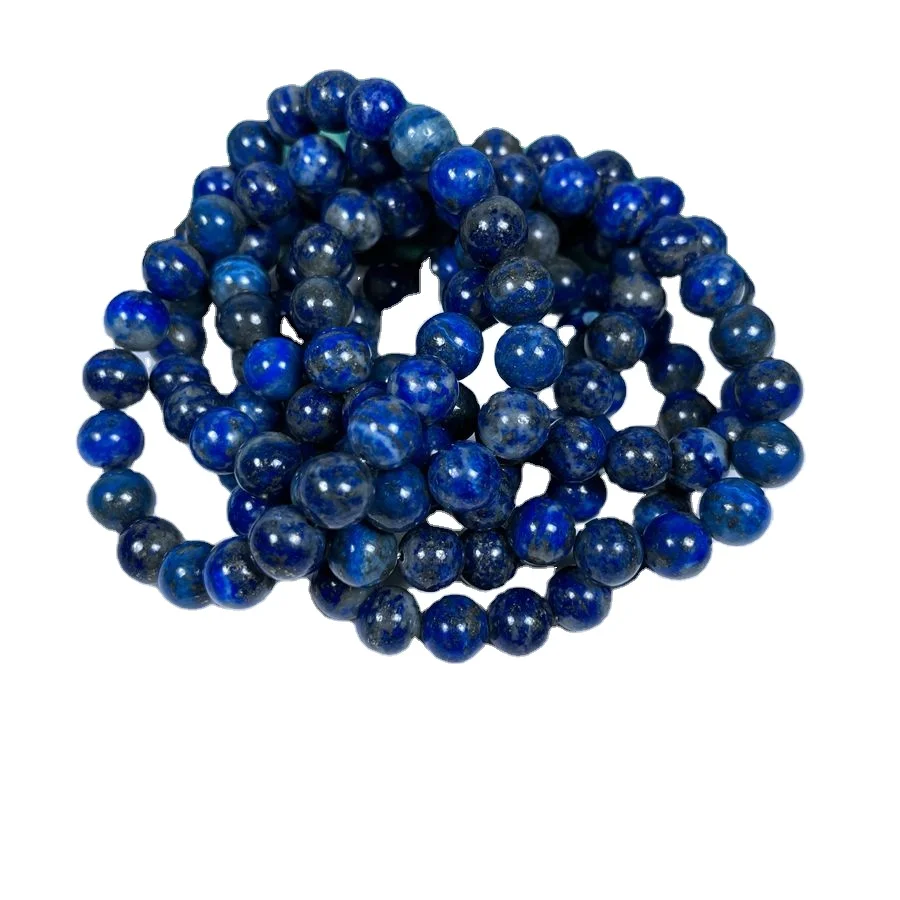 

Lapis Beads Bracelet Healing Crystal  7A Natural Lapis Round Beaded Bracelet Men Jewelry Do not fade